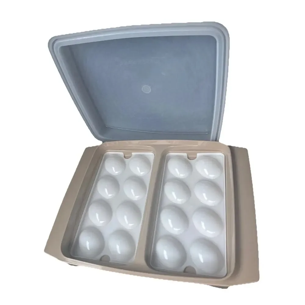 Vintage Tupperware Deviled Egg Keeper Carrier Tray Container Server Almond 723
